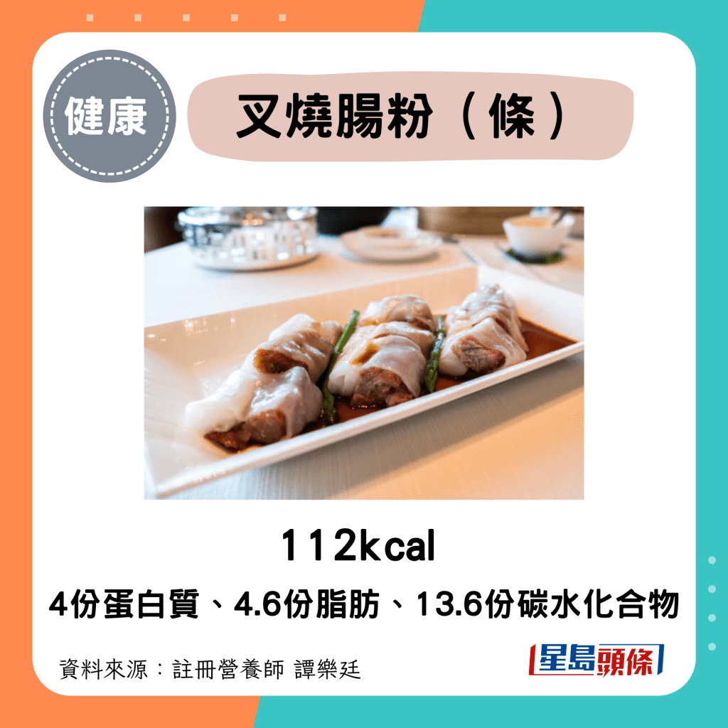 叉燒腸粉（條） 112kcal