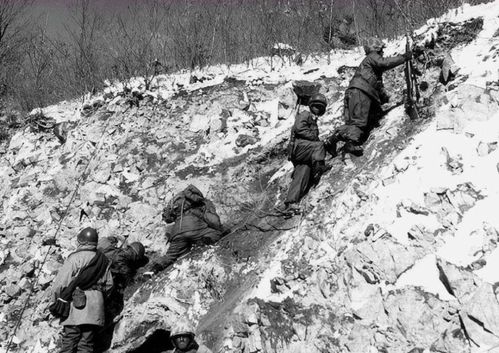 撤退中的美軍。長津湖戰役歷史圖片