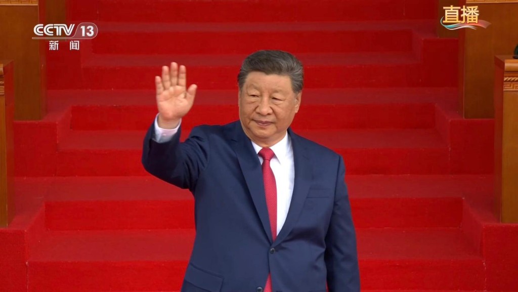 習近平出席西藏自治區成立60周年慶祝大會。 央視