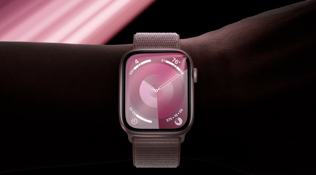 打頭陣是Apple Watch Series 9！粉紅新色錶殼現身。內部經過重新設計，並採用S9晶片，性能大幅提升，並提供全日電量。