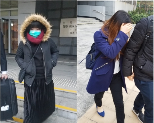 左:首被告周韻詩;右:蔡姓女事主。法庭記者蕭文軒攝