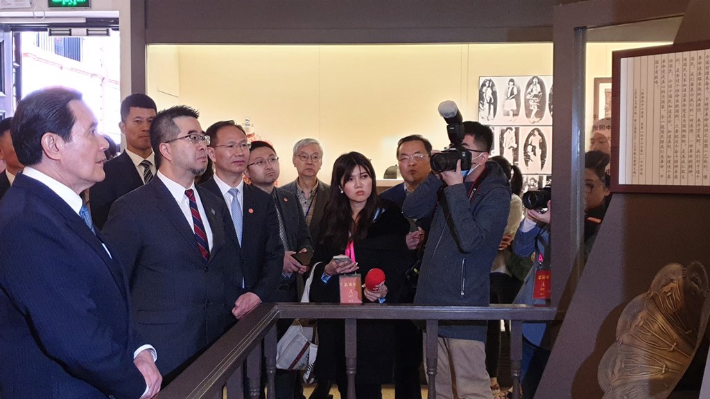 马英九参观辛亥革命博物院。中时新闻网图