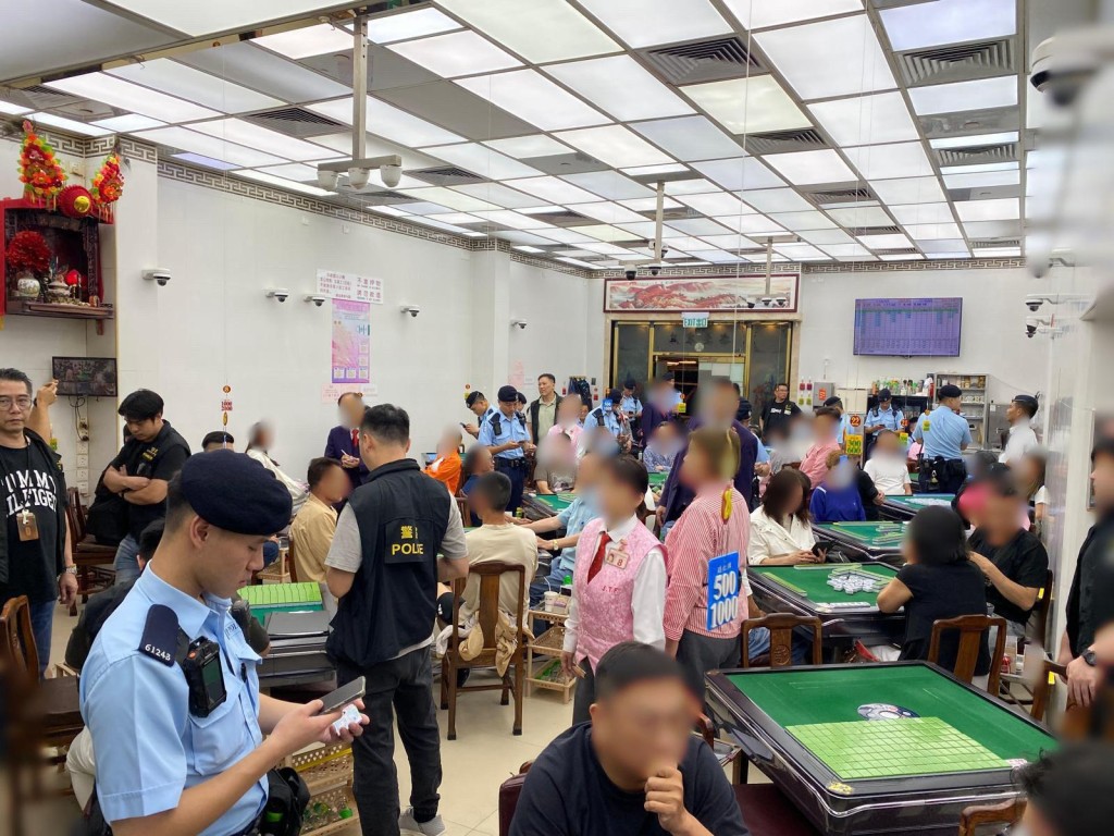 600警突擊巡查全港多處。警方Facebook 600警突擊巡查全港多處。警方Facebook