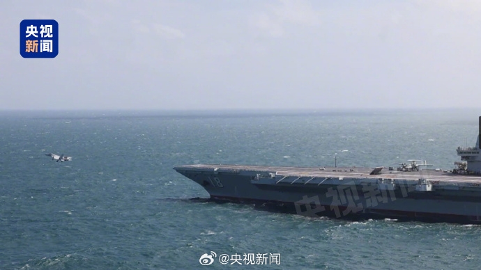 福建艦入列後完成首次海上實兵訓練。央視