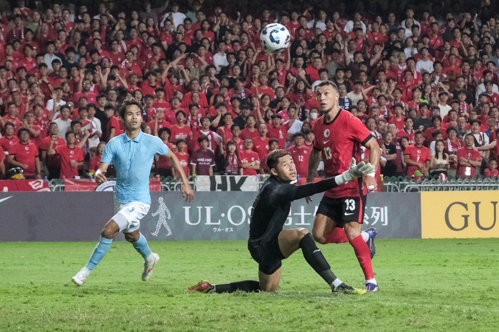 港隊最終大勝3:0。新華社 港隊最終大勝3:0。新華社