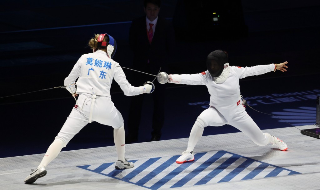 佘繕妡奪女重個人賽銅牌。徐嘉華攝 佘繕妡奪女重個人賽銅牌。徐嘉華攝