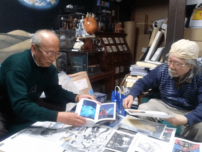 日本漫画家松本零士正忙著《松本零吉FUN Collection 2015》工作。Twitter图片