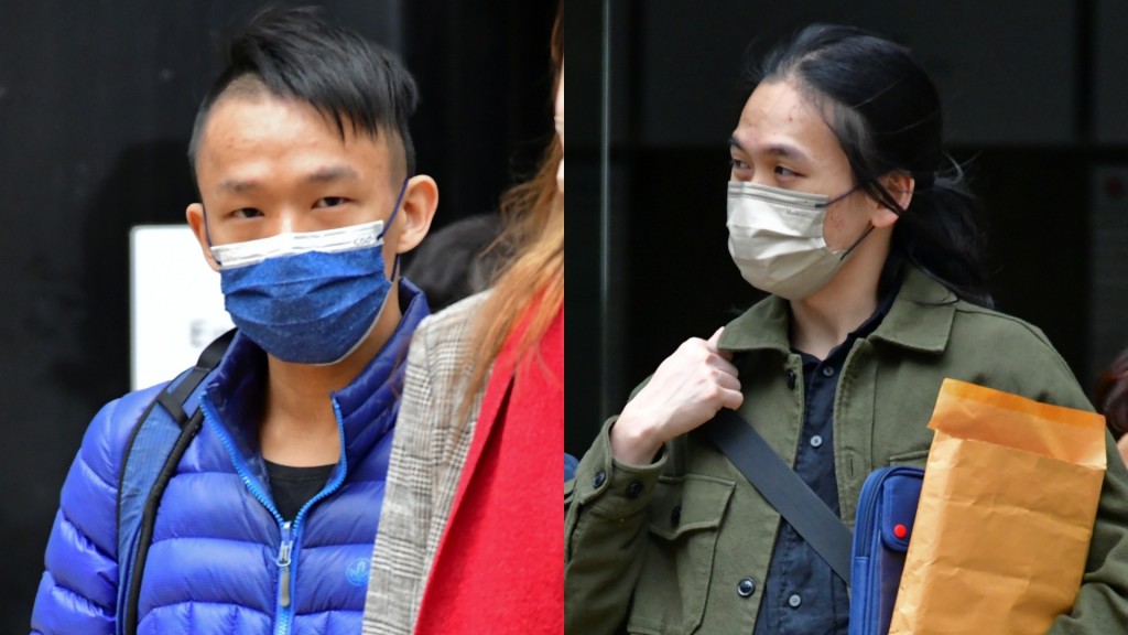 葉嘉祺(左)及黃逸滔(右)認罪。資料圖片