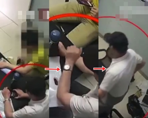 一名男子在派出所內偷去一名調解員的手提電話。網圖