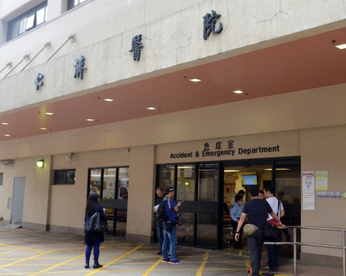 仁濟醫院一名88歲確診男病人昨晚離世。 資料圖片