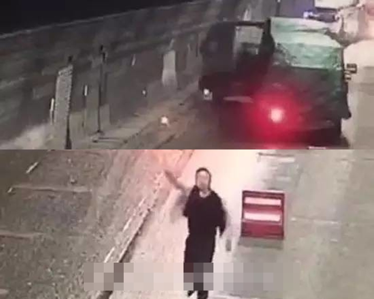 男子下車後曾經揮手示意。