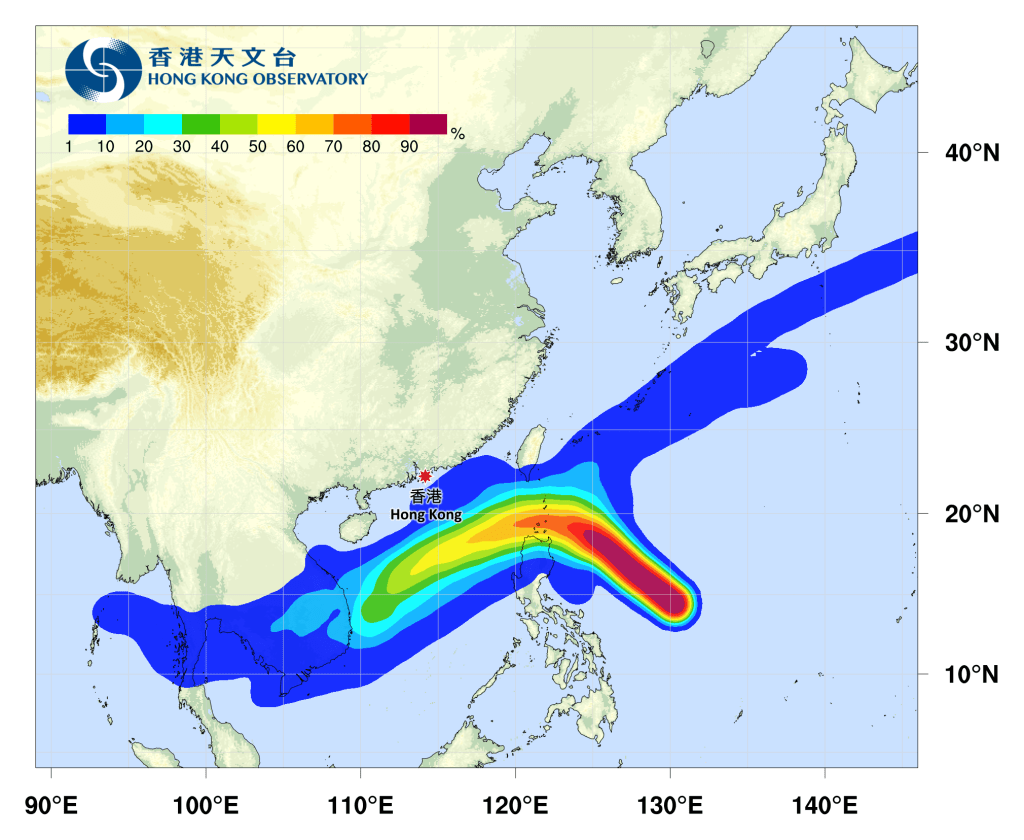 天文台路徑預測。