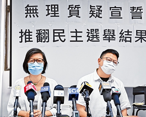 胡穗珊（左）與朱江瑋批評政府的質疑不合理。