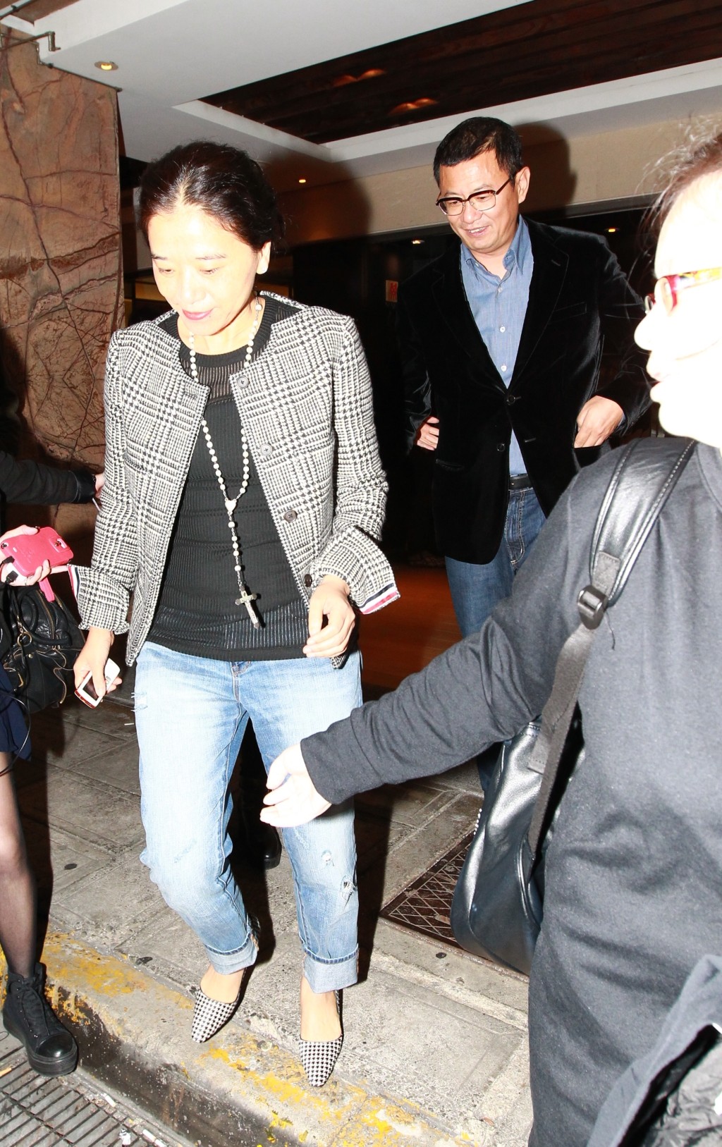 2013年王家卫在台湾出席《一代宗师》金马奖庆功宴。
