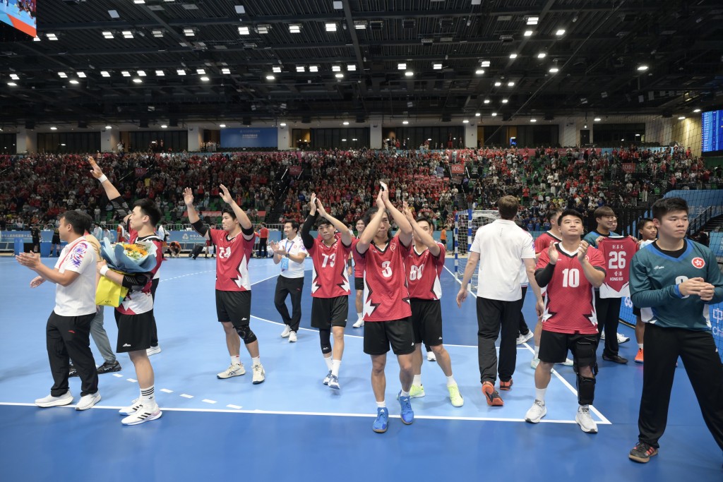 香港男子手球隊度過夢幻一周。何君健攝