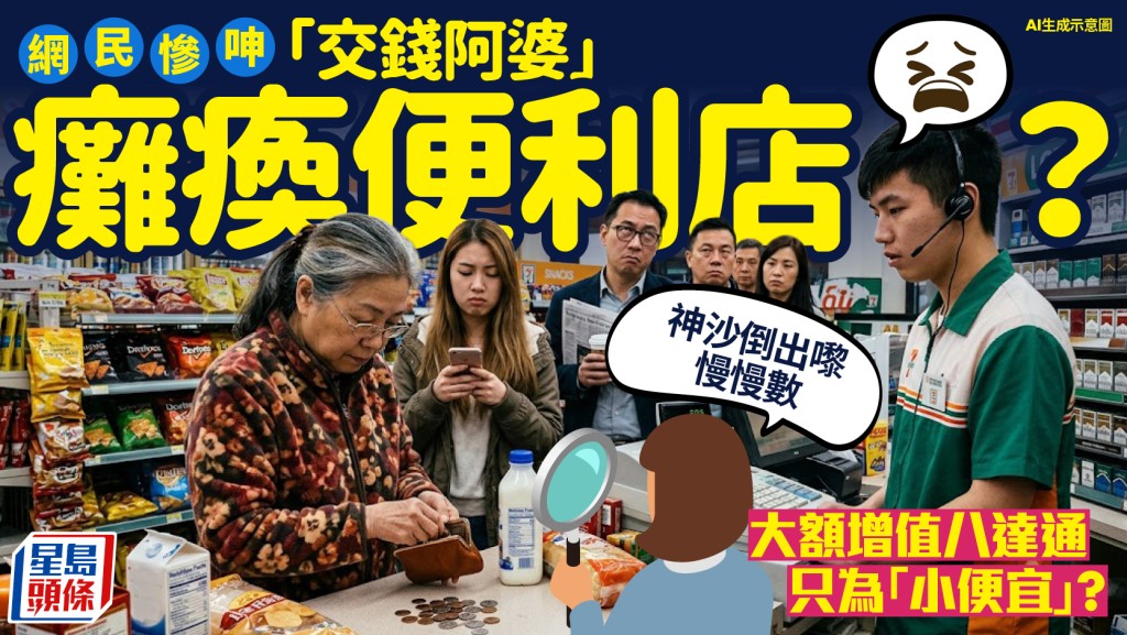 長者慢速繳費引議！「交錢阿婆」憑一己之力癱瘓便利店？網民呻「神沙倒出嚟慢慢數」阻返工