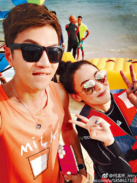 栢芝前緋聞男友何孟懷因大晒抱B相被指借她抽水。