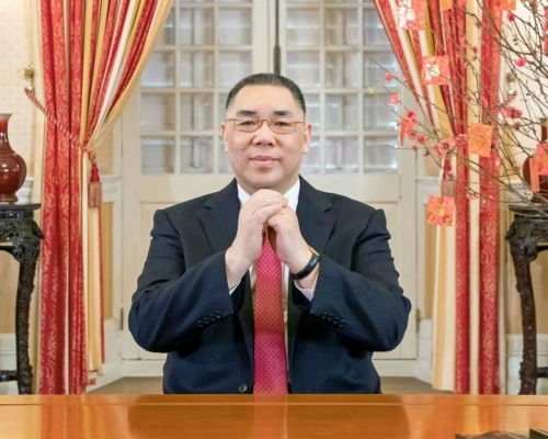 澳門行政長官崔世安發新春獻詞。澳門新聞局