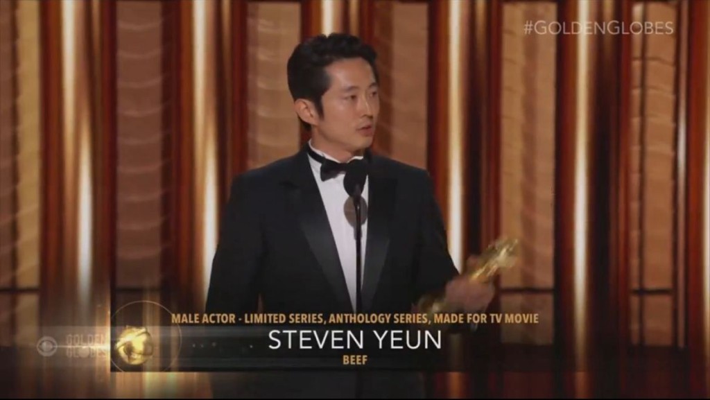 迷你劇及電視電影最佳男主角： Steven Yeun《齮齕人生》