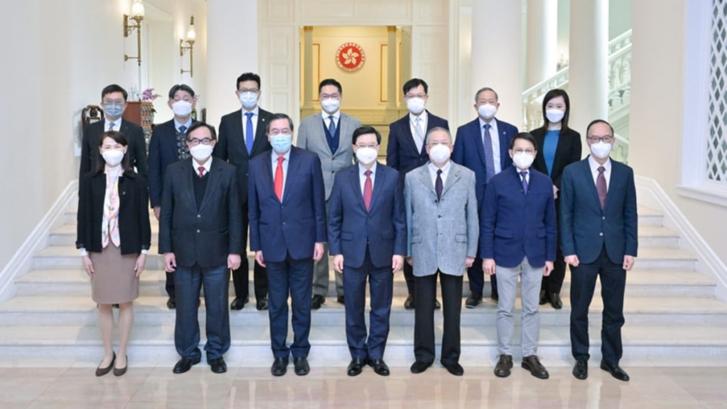 立法會協調小組與行政長官李家超合照。陳克勤FB圖片