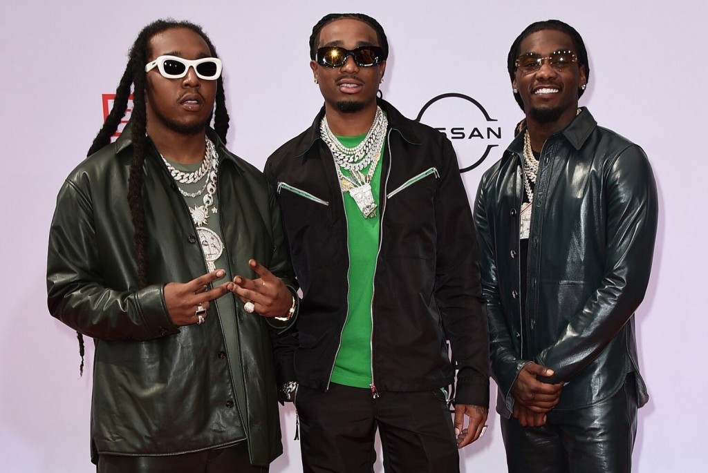 Offset(右)所屬組合Migos的隊友Takeoff(左),於2022年11月中槍身亡,終年28歲。 Offset(右)所屬組合Migos的隊友Takeoff(左),於2022年11月中槍身亡,終年28歲。
