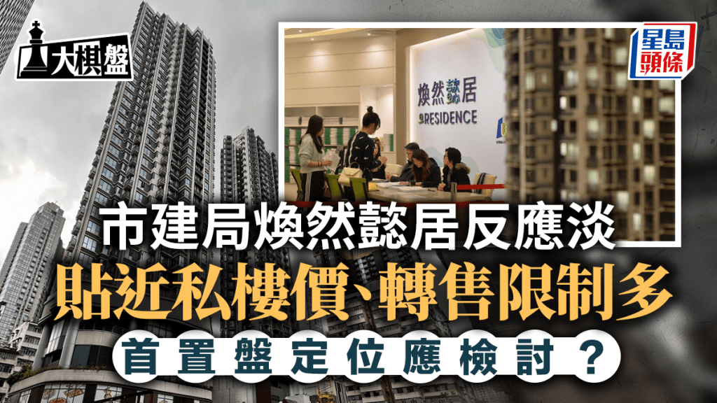 市建局港人首置上車盤項目煥然懿居第3座推售,共260個單位,以市價78折發售。
