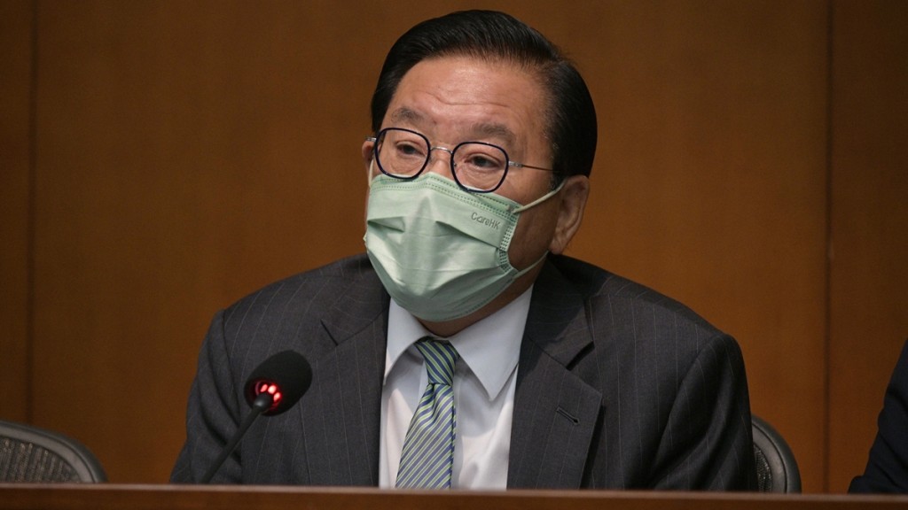 林健鋒指鄭雁雄熟悉香港事務、懂得廣東話,有助與社會各界溝通聯繫。資料圖片