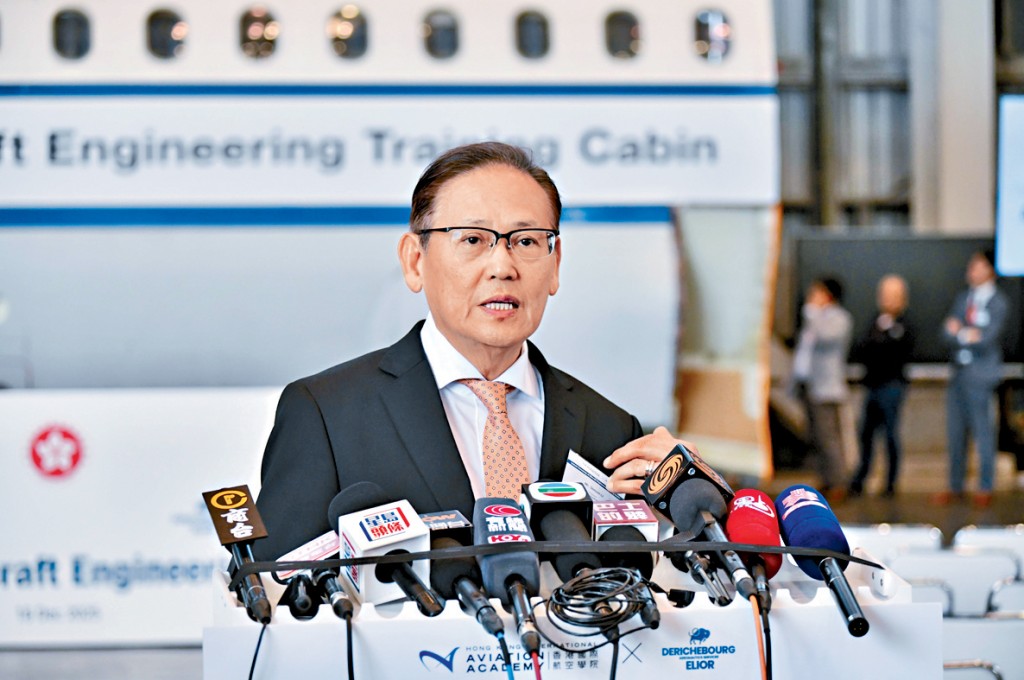 李天柱期望可培訓更多具備安裝及拆卸技術的人員，助力本港成為亞洲首個飛機回收及部件交易中心。