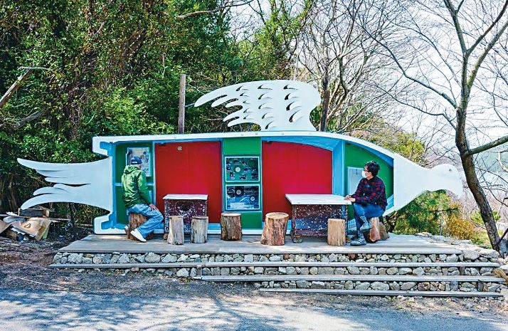 阿根廷籍藝術家Julio Goya在小豆島的作品《舟物語》。