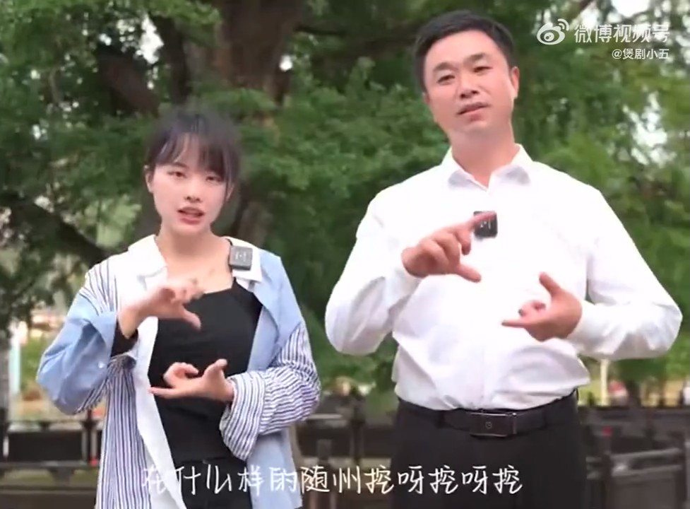挖呀挖老師合體中國隨州文旅局長唱跳爆紅的《小小花園》。