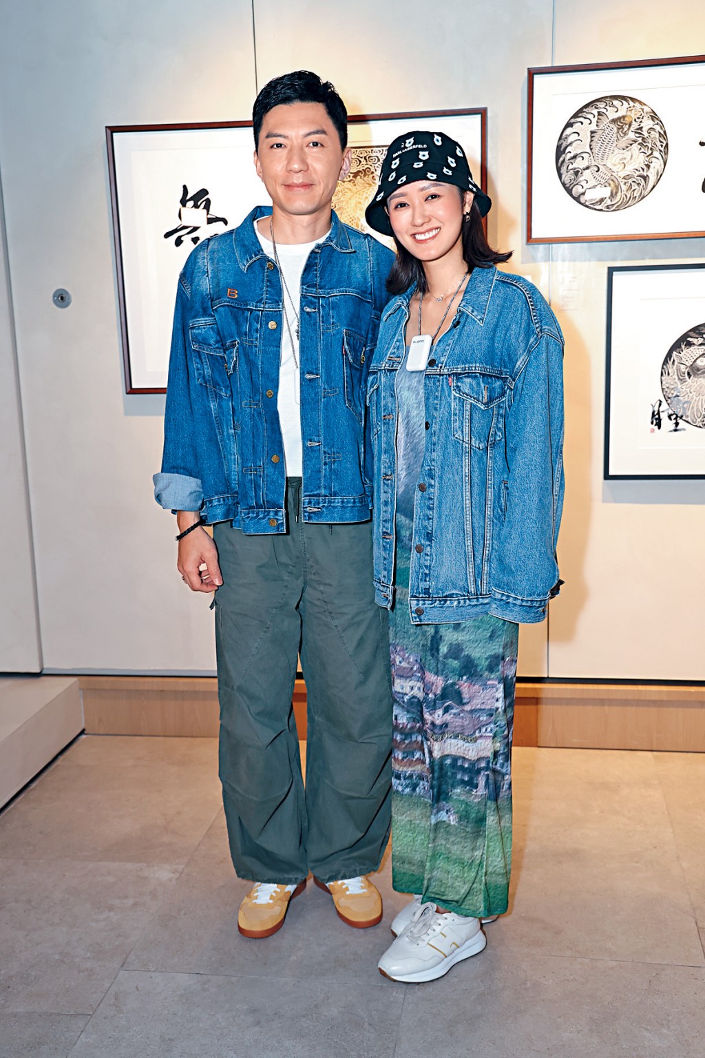 二人現身支持古天祥藝術展,是公布喜訊後首度出席公開活動。