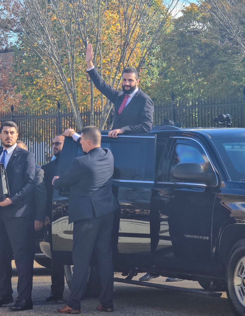 艾哈迈德・沙拉访问美国。路透社