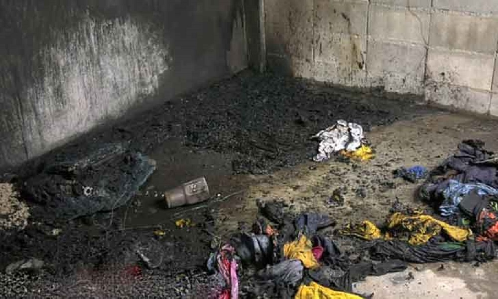 整間屋子被燒至頹垣敗瓦。網上圖片