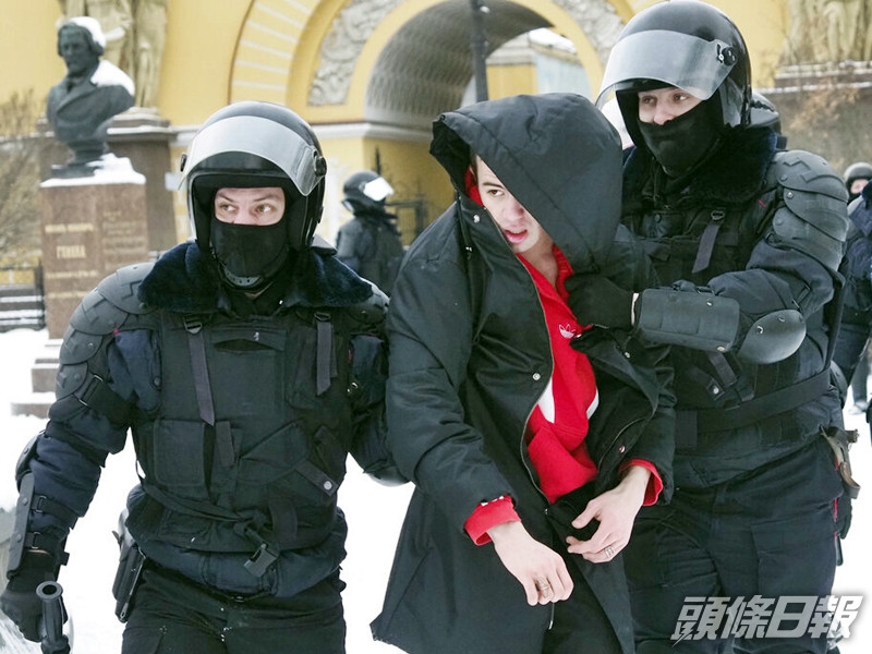 俄國多個城市有納瓦爾尼支持者抗爭。