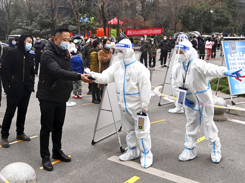 內地過去一日新增162宗新冠肺炎本土確診病例，陜西佔絕大部分達152宗。AP圖片