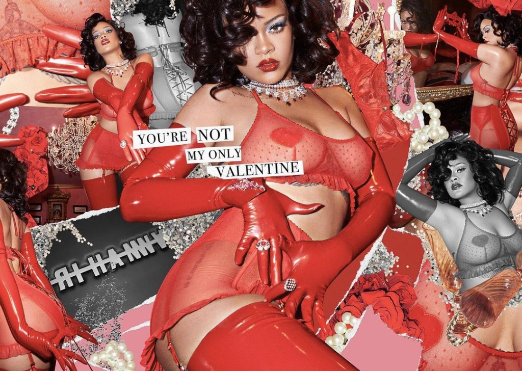 Rihanna為自家內衣品牌擔任模特兒。