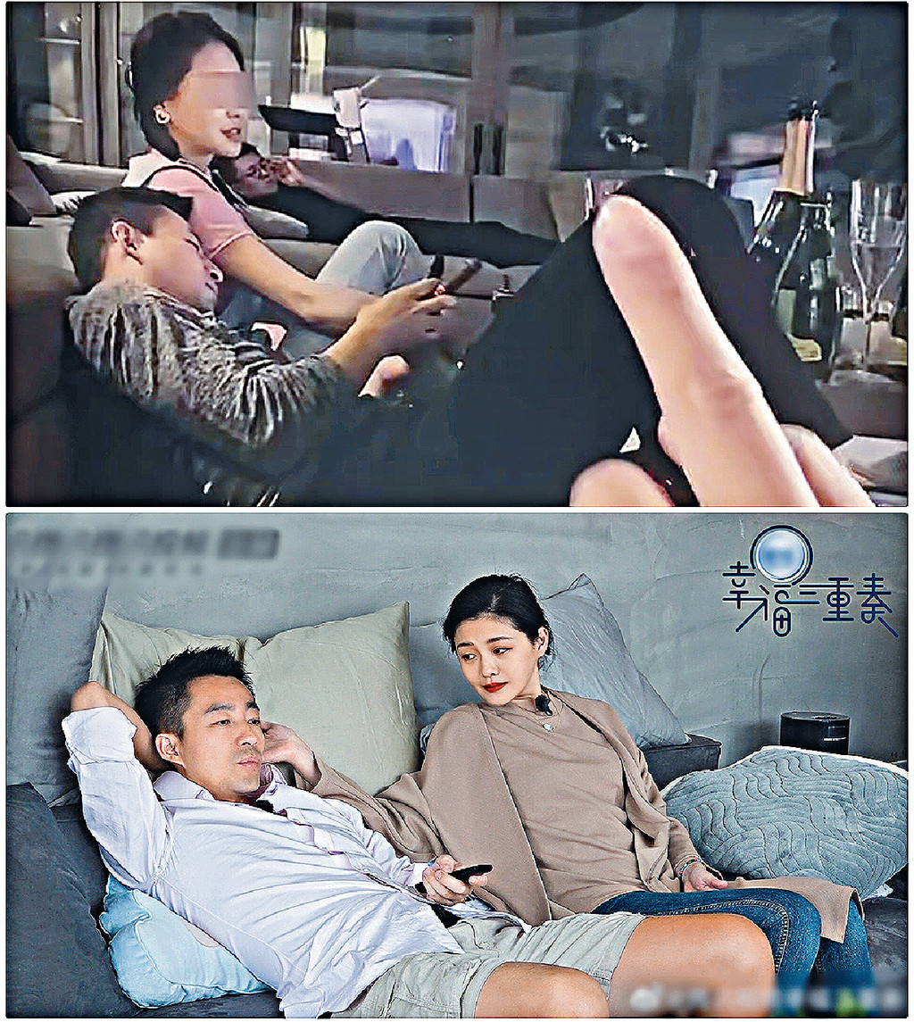 ■汪小菲曾與大S拍攝《幸福三重奏》（下圖）；汪小菲被公開婚內出軌照（上圖）。      
