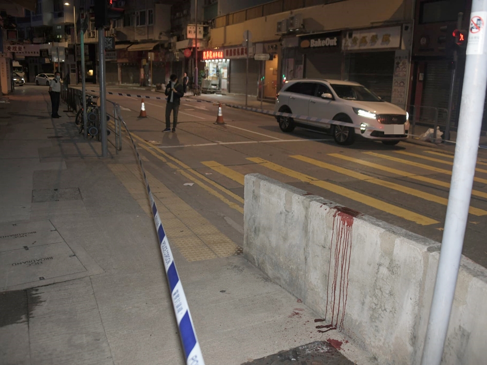 現場遺下血跡。