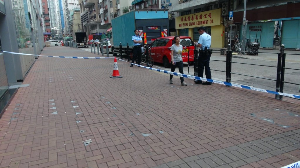 警方事後封鎖現場調查。 林思明攝