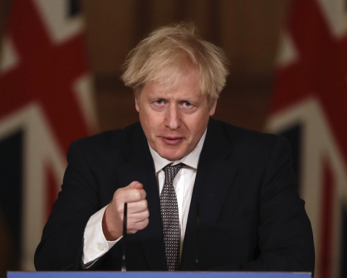 英國首相約翰遜。AP資料圖片