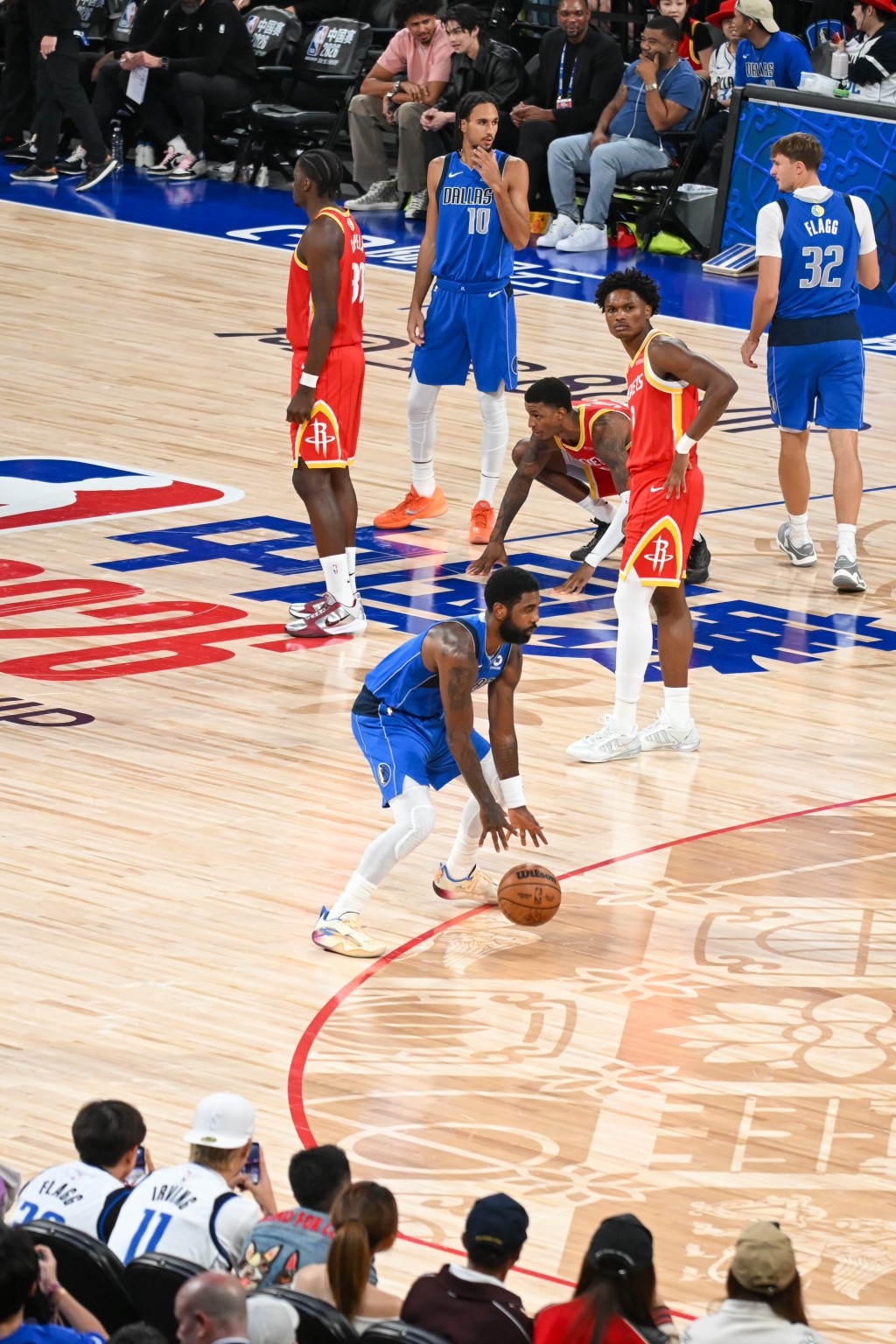 NBA中国赛独行侠vs火箭。魏国谦摄