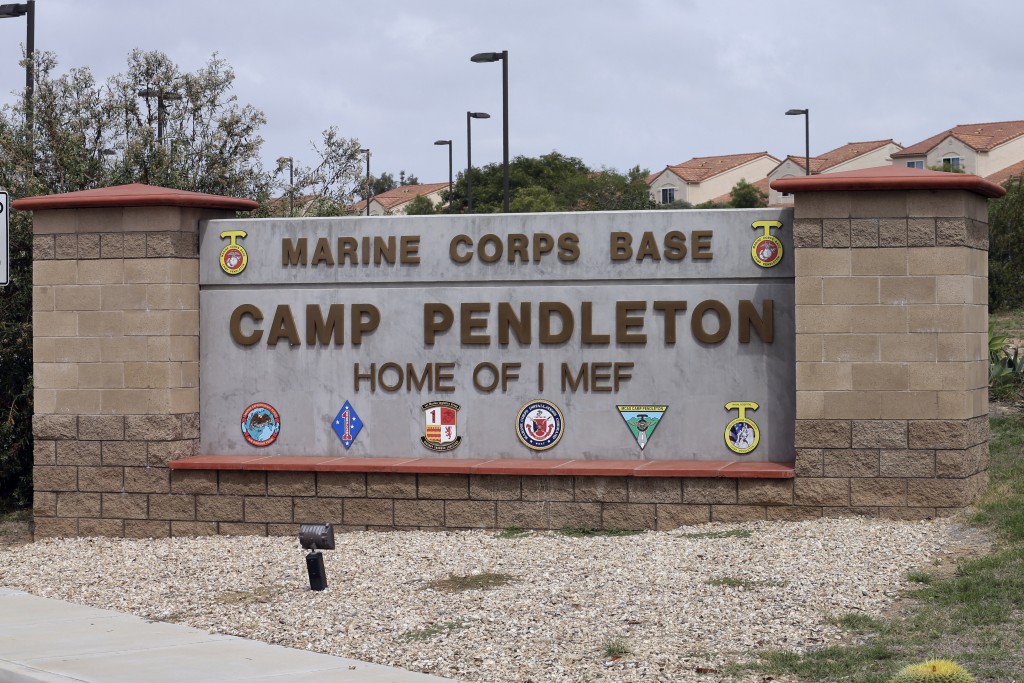 发生死亡意外的加州彭德尔顿海军陆战队基地。美联社