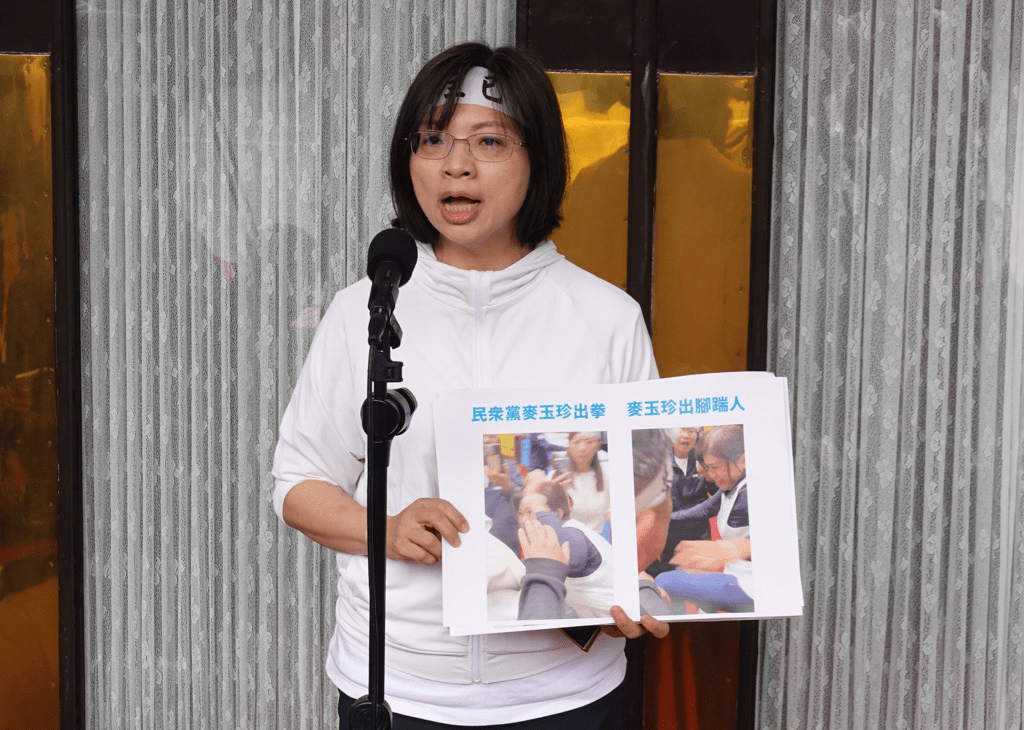台灣立法院24日白綠立委發生衝突，民進黨立委林淑芬指控民眾黨立委麥玉珍先出拳出腳。 中時