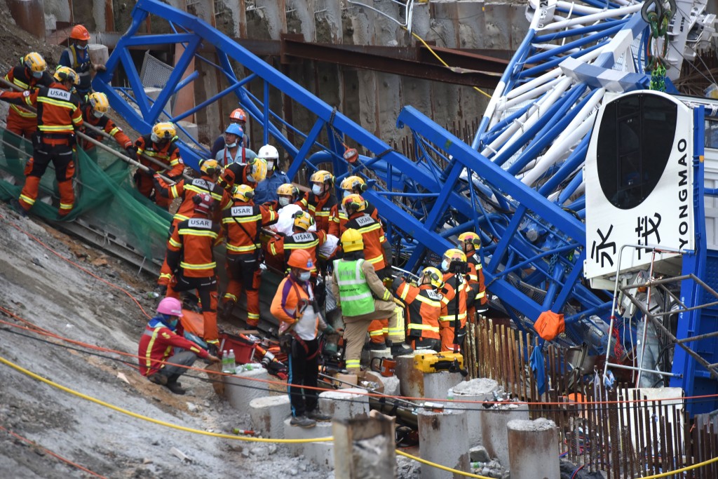 安達臣道石礦場R2-2號地盤在2022年9月曾發生冧天秤事故,造成3死6傷。資料圖片 安達臣道石礦場R2-2號地盤在2022年9月曾發生冧天秤事故,造成3死6傷。資料圖片
