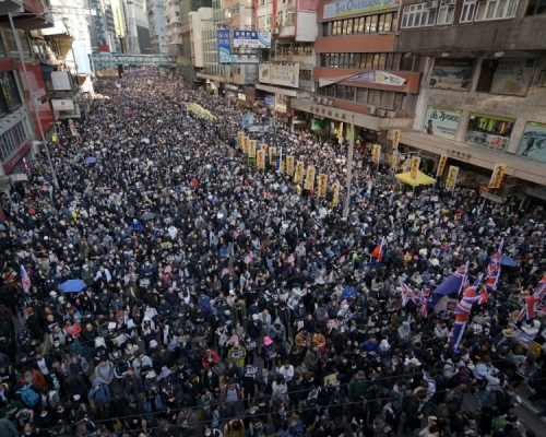 港澳辦指港人仍享遊行及言論自由。資料圖片