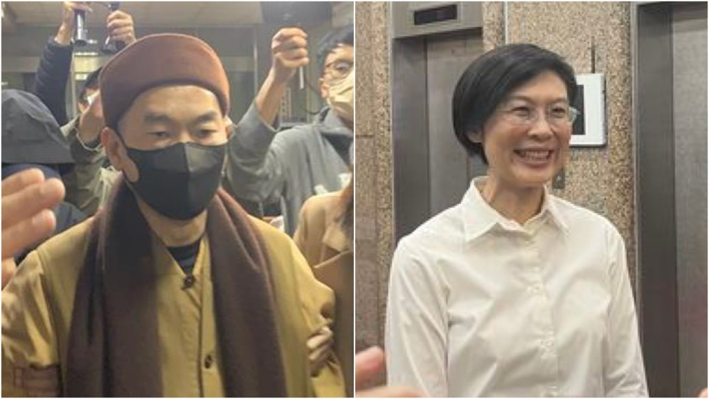 高雄通法寺住持釋煌智、民進黨立委林岱樺。 中時 / ETtoday