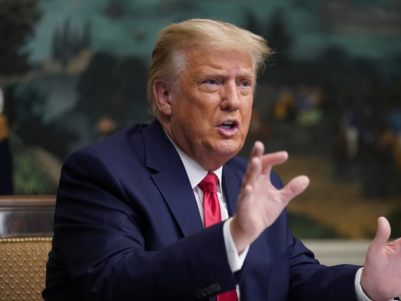 美国总统特朗普未作出回应。AP图片