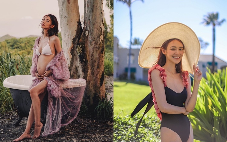 倪晨曦懷孕8個月但仍然好瘦。