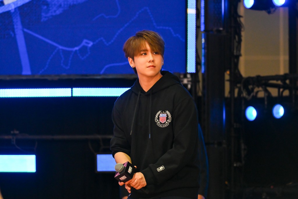 姜濤、MC JIN及林書豪亮相NBA中國賽。攝影:魏國謙 姜濤、MC JIN及林書豪亮相NBA中國賽。攝影:魏國謙