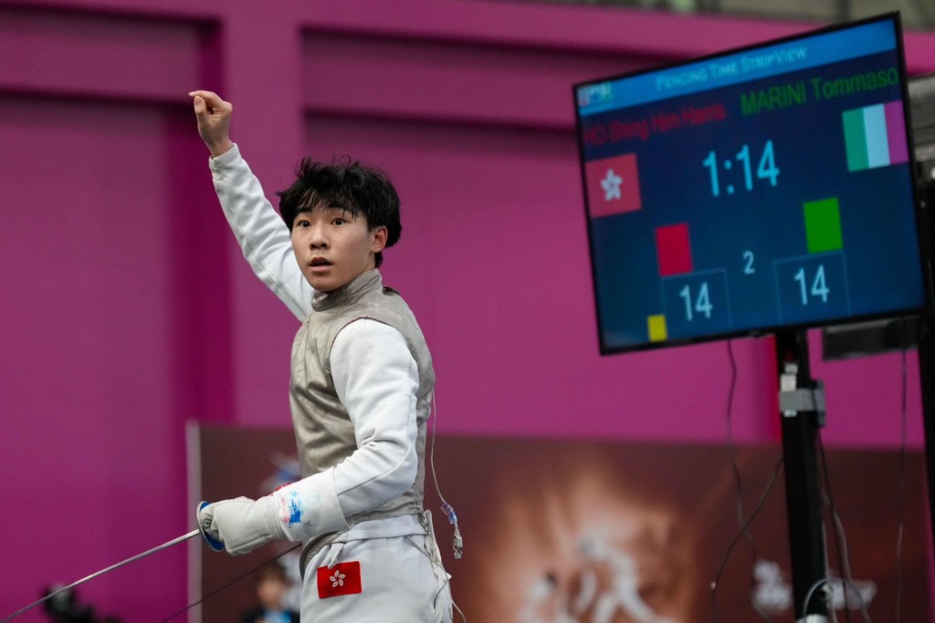 17岁新星何承谦打出惊喜，在利马站曾击退两届世界冠军。香港剑总图